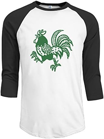 Retro Rooster Chicken Farm Logo Print Mens Baseball Jerseys Commemorative Edition Printed 3/4 Sleeve Raglan Tee Shirts
