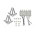 Coolplay MJX X600 3pcs Anti-clockwise Motors & 3pcs Clockwise Motors & 6pcs Main Gears Set Spare Parts for RC Quadcopter Toy
