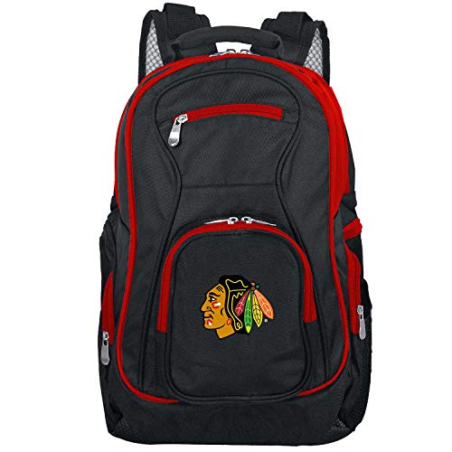 NHL Chicago Blackhawks Colored Trim Premium Laptop Backpack - Thumbnail 3