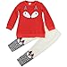 Jastore® Baby Girl 2PCS Cartoon Fox Clothing Set Long Sleeve Sweater +Pants (4T) Orange