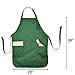 Apron Commercial Restaurant Home Bib Spun Poly Cotton Kitchen Aprons (2 Pockets) in Dark Green