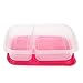 Meal Prep Containers 2 Compartment Lunch Boxes Food Storage Container with Lids,BPA Free Plastic Bento Box Set of 12,Portion Control Divided Cover,Reusable,Microwave Dishwasher Freezer Safe