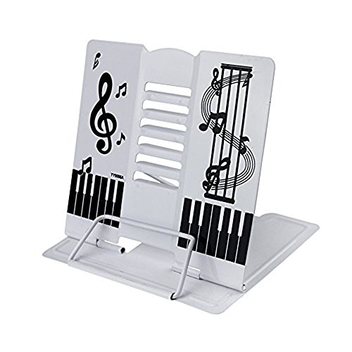 Piano Book Stands & Holders for Reading Large Textbooks Display for Desk Bookrest Document Holder (White)