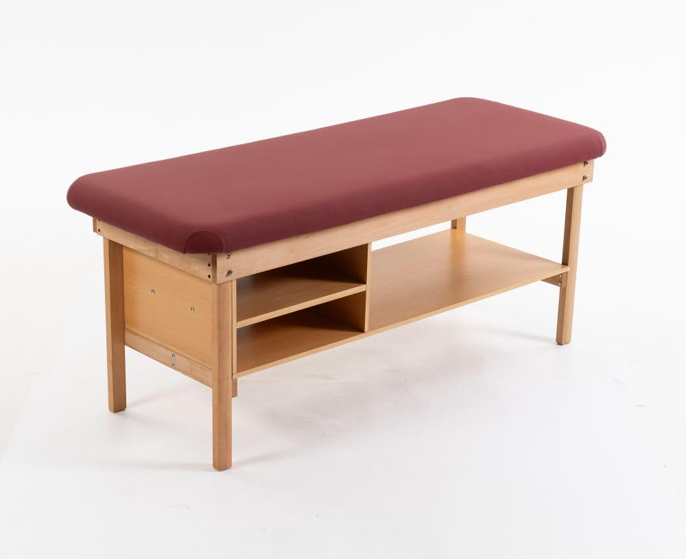 Photo 1 of ****FACTORY SEALED**** Carenovo Medical Examination Table with Wooden Base, Navy Blue Padded Surface, (Blue) (Pink)