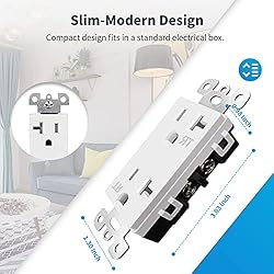 Micmi Decorator Receptacle Outlet, Standard