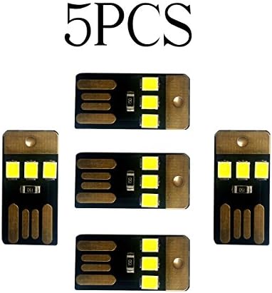 Coco Lighting 5 PCS Keychain Bright 3 LEDs Mini USB LED Light For Laptop Keyboard Light