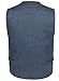 Eidlvais Men's Multi-Pockets Vest for Outdoors Travels Sports Blue Size XXL