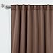 Best Home Fashion Thermal Insulated Blackout Curtains - Back Tab/ Rod Pocket - Chocolate - 52