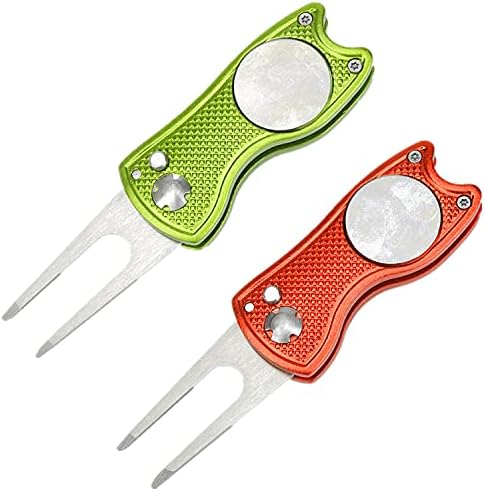 zhinan All Metal Mini Foldable Golf Divot Tool,Switchblade-Style Divot Repair Tool- Golf Accessories, and Magnetic Removable Ball Marker,Lightweight, Portable,Great Gift for Golfer. zhinan All Metal Mini Foldable Golf Divot Tool,Switchblade-Style Divot Repair Tool- Golf Accessories, and Magnetic Removable Ball Marker,Lightweight, Portable,Great Gift for Golfer.