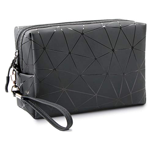 Makeup Bags, Small Travel Make Up Bags for Women and Girls, Portable Waterproof Cosmetic Organizer Bag with Handle, Black 1 Makeup Bags, Small Travel Make Up Bags for Women and Girls, Portable Waterproof Cosmetic Organizer Bag with Handle, Black