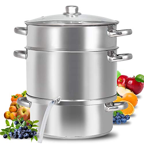 Fruit Juicer Steamer, 11Quart Stainless Steel Fruit Vegetables Steamer