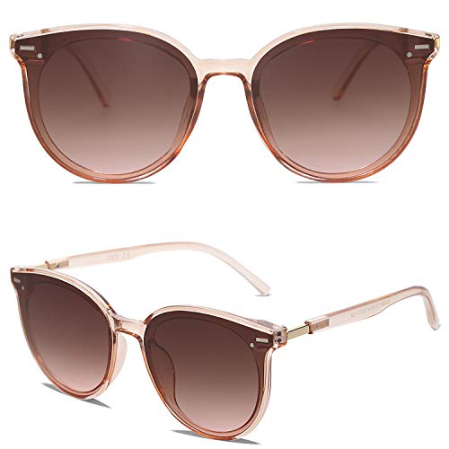 SOJOS Klassisch Retro Runde Sonnenbrille Damen Herren Groß Brille BLOSSOM – Bild 3