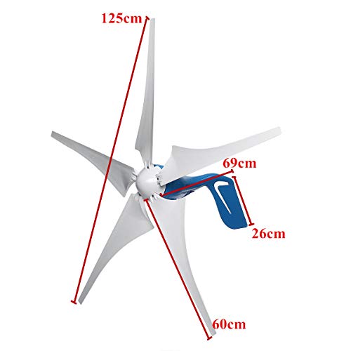 TQ 5000W Wind Generator 12V/24V 5 Wind Blades Wind-Power Electricity Generator with Controller Wind Turbine Blade,24v