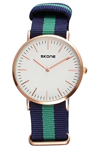 Mens Classic Minimalist Casual Dress Watch Nylon Slim Quartz Watches