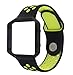 KADES Fitbit Blaze Soft Silicone Band and Stainless Steel Frame with Innovation Pin-and-tuck Closure, Medium/Large Size (Black/Fluorescent Yellow Band + Black Frame)