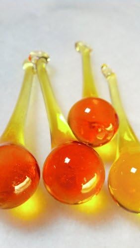 80mm Honey Gold Raindrop Chandelier Crystal Prism Pack of 4