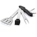 Barbestar 5-in-1 BBQ Grilling Tool, Stainless Steel Barbecue Grill Utensils Kit Foldable and Suitable for Baking with Case (Spatula Fork + Silicone brush + Corkscrew + Wine Lever+ Opener)