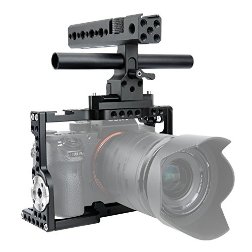 NICEYRIG A7III/ A7RIII/ A7II/ A7RII/ A7SII Camera Cage Kit with NATO Handle HDMI Cable Lock NATO Rail Rosette and 15mm Rod Applicable Sony A7II/ A7RII/ A7RIII/ A7SII/ A7MIII - Thumbnail 7