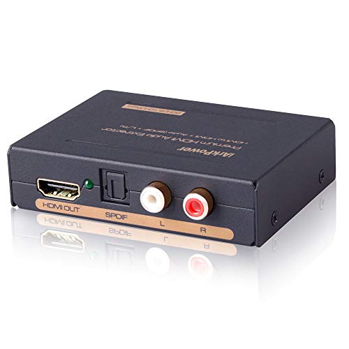 iArkPower HDMI Audio Extractor Splitter HDMI to HDMI + Optical + RCA L/R Stereo Audio Out Supports 3D, 1080P(50/60HZ)