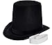 NJ Novelty - Top Hat Black Felt Costume Accessory Party Dress Up Hats Tall