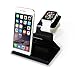 Apple Watch Stand New Edition Charge Dock Holder Organizer By Tophot for Iwatch Both 38mm and 42mm & Iphone Other Phones Tablets 3 in 1 (black)