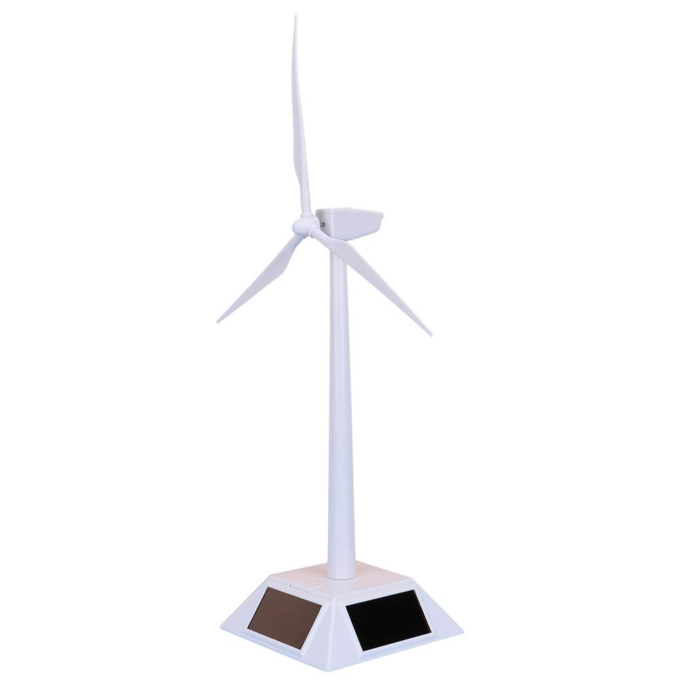 Tnfeeon Science Solar Windmill Model, Delicate Solar Powered Building Model Toy Wind Turbine Early Educational Toy for Kids