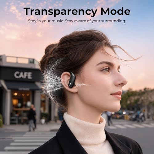 GNMN Active Noise Cancelling Ear Buds Wireless Earbuds Bluetooth 5.3 Headphones 90H Playtime Power Display Case Hi-Fi Stereo Bass Over-Ear Earphones with Waterproof ANC Transparency for Gym/Workout