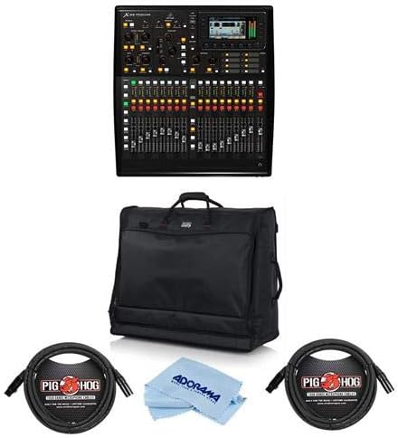 X32 PRODUCER 40-Input, 25-Bus Rack-Mountable Digital Mixing Console - Bundle With Gator Padded Nylon Carry Bag, 2x 15' XLR Mic Cable