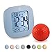 Marathon Compact Alarm Clock with Temperature & Date, Blue - Large, Easy to Read Display with Backlight - Easy to Set Up & Use - Two AAA Batteries Included