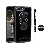 Rokform iPhone 7 PLUS Crystal Series Ultra-Light Dual Compound Protective Phone Case with Patented twist lock mount and universal magnetic car mount. (BLACK)