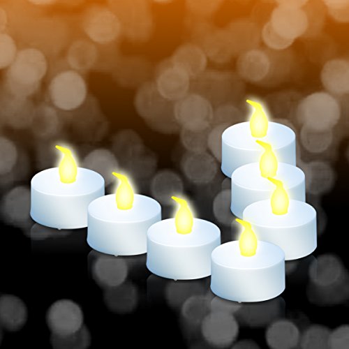 Flameless LED Candles,ANKO Realistic Flickering Effect Tea Light, Long Lasting Battery and Warm Light for Seasonal Decorations, Parties, Celebrations, Special Events and More. (PACK OF 48)