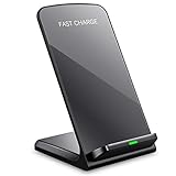 iPhone X Wireless Charger, ElleSye Fast Wireless Charger Stand Pad for Samsung Galaxy Note 8 S8 S8 Plus S7 S7 Edge Note 5 S6 Edge Plus and Standard Charge for Apple iPhone X / 8 / 8 Plus