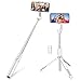 Selfie Stick Bluetooth, BlitzWolf 35 inch Super Long Extendable Selfie Stick with Wireless Remote and Tripod for iPhone Xs/XR/X/iPhone 8/8 Plus/Galaxy S9/S9 Plus/Note 8/S8/S8 Plus/More(White)