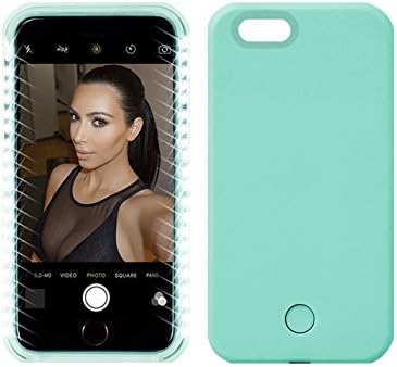 New IPhone 6/6S Illuminated Cell Phone Case LED Lighted For Selfies (Mint)