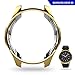 JZK Case for Galaxy Watch 46mm Gear S3 Screen Protector,Shatter-Resistant Protective Shell TPU Cover Case for Gear S3 Frontier/Classical Galaxy Watch 46mm Smartwatch Accessories,Gold