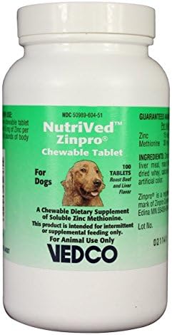 NutriVed ZinPro Chewable Tablets for Dogs 100 count