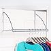 Richards Homewares Silver Epoxy Over The Door Close Valet with Hanging Bar