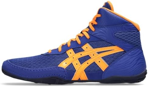 asics ELIMINATE 26 ネイビー/オレンジ/イエロー　26.5 Amazon.com | ASICS Men's Aggressor 5 Wrestling Shoes, 7, Safety