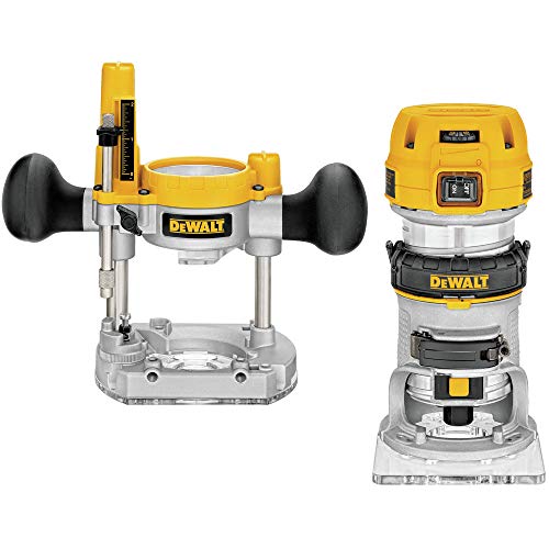 Dewalt Dwp611pk 1.25 Hp Max Router mit variabler Geschwindigkeit Compact Drehmoment Combo Kit LEDs