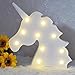 AIZESI Unicorn Light,Unicorn Lamps,Marquee Battery Operated Table Led Ligths Wall Decoration Girls Bedroom,Living Room, Christmas,Party as Kids Gift (Unicorn White)