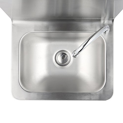 Mahlzeit Edelstahl Handwaschbecken mit Kniebetätigung und Seifenspender | Waschbecken für hygienisches Händewaschen… – Bild 5