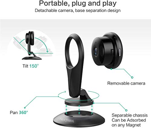 [Newest] Security Camera, Nextrend HD Wireless WiFi IP Camera with Motion Detection, Night Vision,Two-Way Audio,Cloud Storage, Home Security IP Camera for Pet Monitor Baby Camera - Thumbnail 7