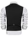 Coofandy Men's Black V-Neck Sleeveless Casual Slim Fit Dress Vest Waistcoat