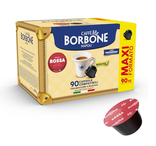 Caffe Borbone Red Coffee Blend Capsules — 90 Capsules of Italian-Inspired Espresso (6 packs of 15 Coffee Pods) — Compatible with Nescafe* Dolce Gusto* Machines For Domestic Use