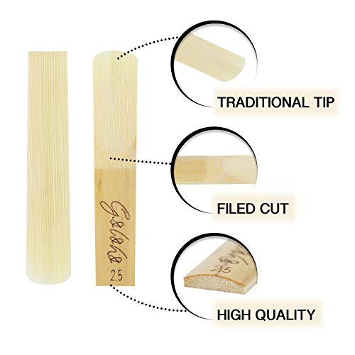 GOLOHO Bb Clarinet Reeds, Strength 2.5, Filed Cut, Box of 10 - Thumbnail 3