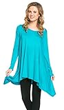 Frumos Womens Tunic Tops For Leggings Round Neck Top Jades 2X-Large