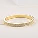 GuqiGuli ♥Valentines Day Gift♥ Pave Swarovski Elements Crystal Oval Bangle Bracelets with Silver/Gold /Rose Gold Plated, 7.4''