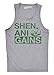Crazy Dog T-Shirts Mens Shenani-Gains Funny Lifting Workout Irish Sleeveless Fitness Tank Top