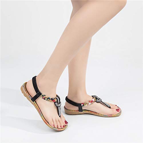 Women Fashion Crystal Sewing Roma Style Slipper Sandals Casual Shoes - Thumbnail 4