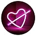 Neon Art Decorative Lights The Arrow of Love LED Neon Cupid Love Heart Signs Light Wall Decor for Girls Bedroom House Bar Pub Party Wedding Valentine's Day (Pink Neon Heart)